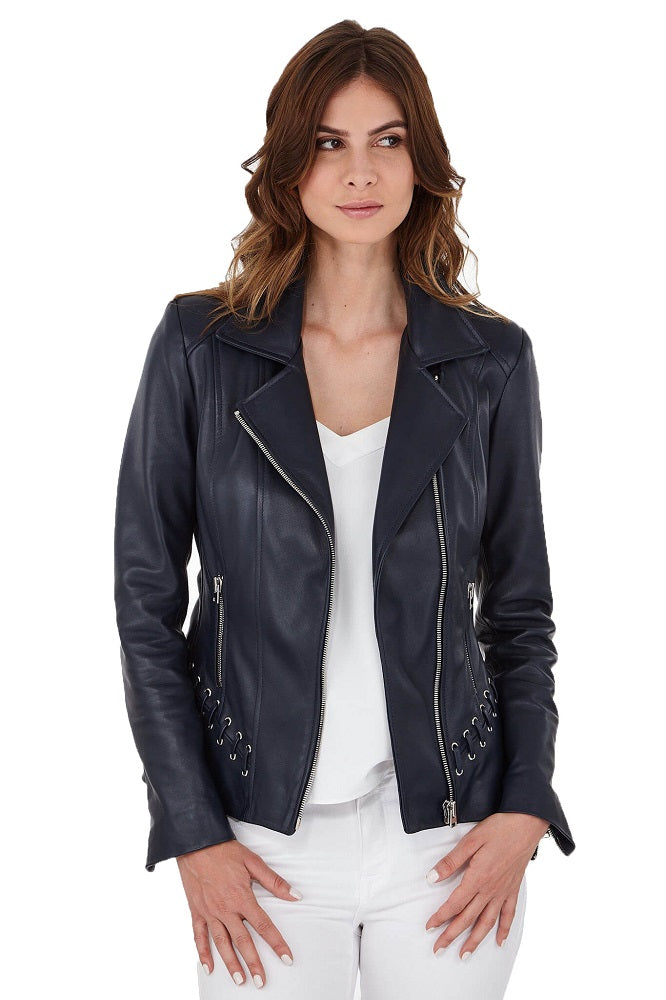 Women Genuine Leather Jacket WJ105 freeshipping - SkinOutfit