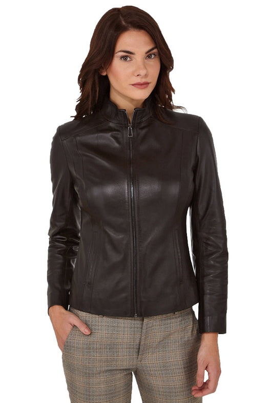 Women Genuine Leather Jacket WJ107 freeshipping - SkinOutfit