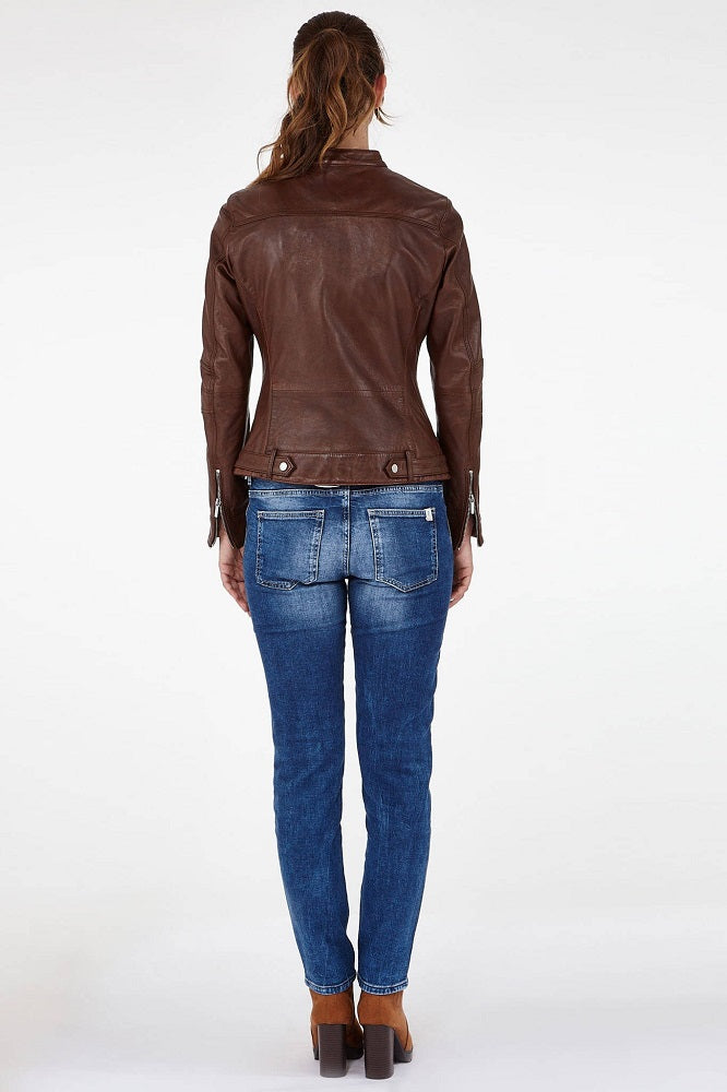 Women Genuine Leather Jacket WJ112 freeshipping - SkinOutfit