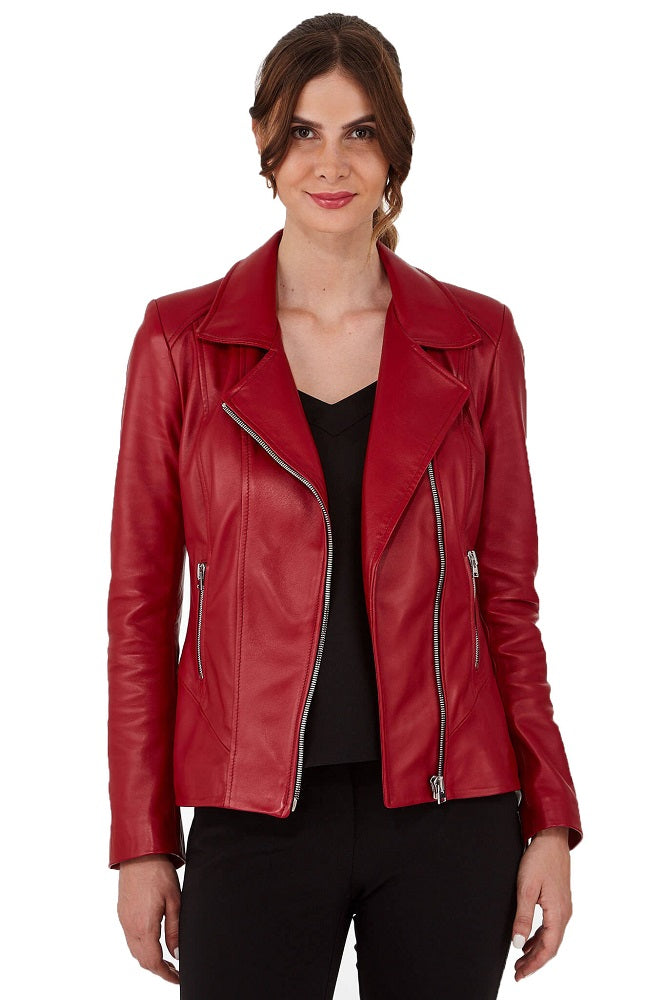 Women Genuine Leather Jacket WJ113 freeshipping - SkinOutfit