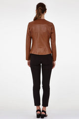 Women Genuine Leather Jacket WJ114 freeshipping - SkinOutfit