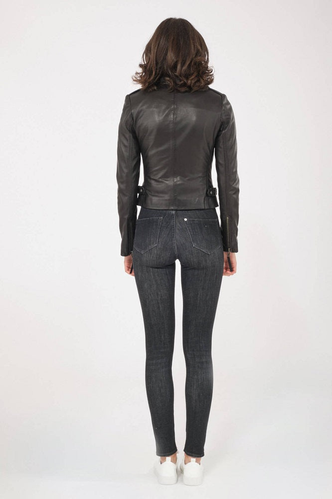 Women Genuine Leather Jacket WJ117 freeshipping - SkinOutfit