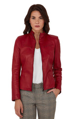 Women Genuine Leather Jacket WJ118 freeshipping - SkinOutfit