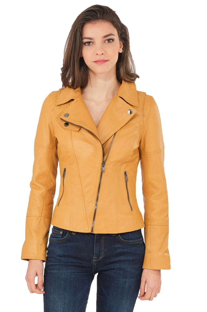 Women Genuine Leather Jacket WJ121 freeshipping - SkinOutfit