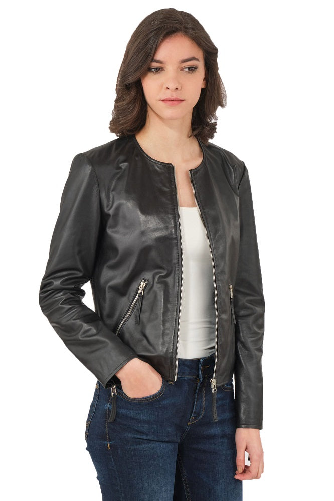 Women Genuine Leather Jacket WJ122 freeshipping - SkinOutfit