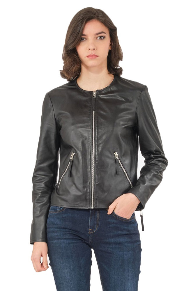 Women Genuine Leather Jacket WJ122 freeshipping - SkinOutfit