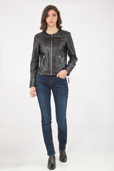 Women Genuine Leather Jacket WJ122 freeshipping - SkinOutfit