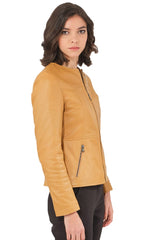 Women Genuine Leather Jacket WJ123 SkinOutfit