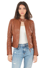 Women Genuine Leather Jacket WJ125 freeshipping - SkinOutfit