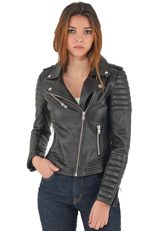 Women Genuine Leather Jacket WJ126 freeshipping - SkinOutfit