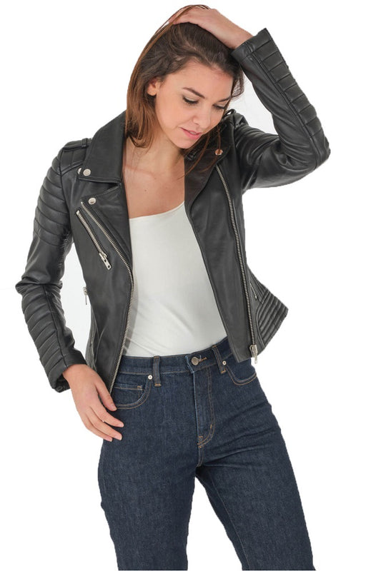 Women Genuine Leather Jacket WJ126 freeshipping - SkinOutfit