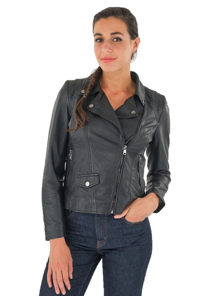 Women Genuine Leather Jacket WJ127 freeshipping - SkinOutfit