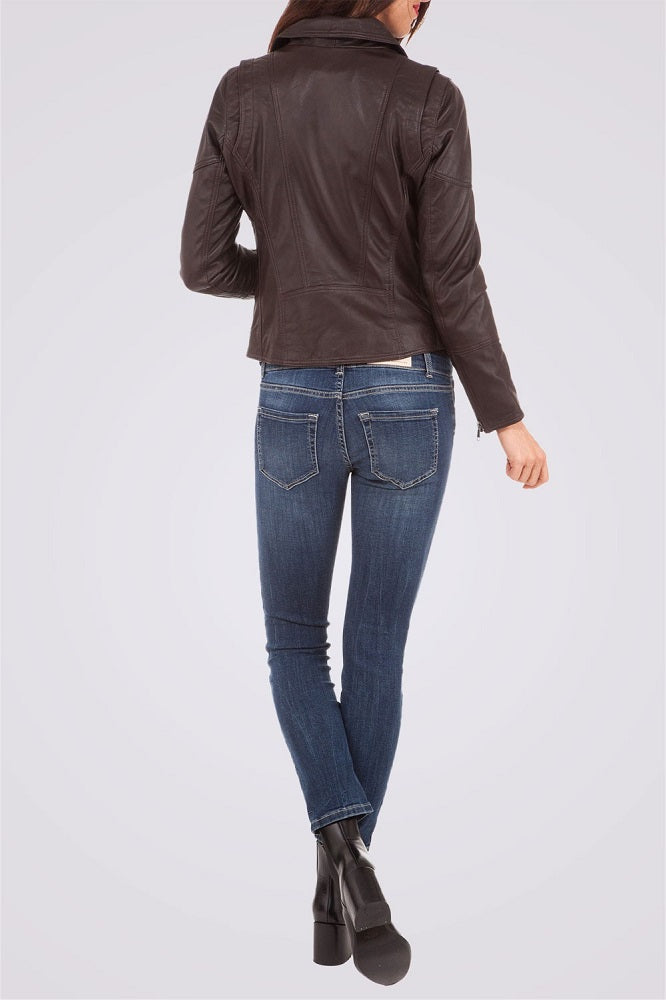 Women Genuine Leather Jacket WJ128 freeshipping - SkinOutfit