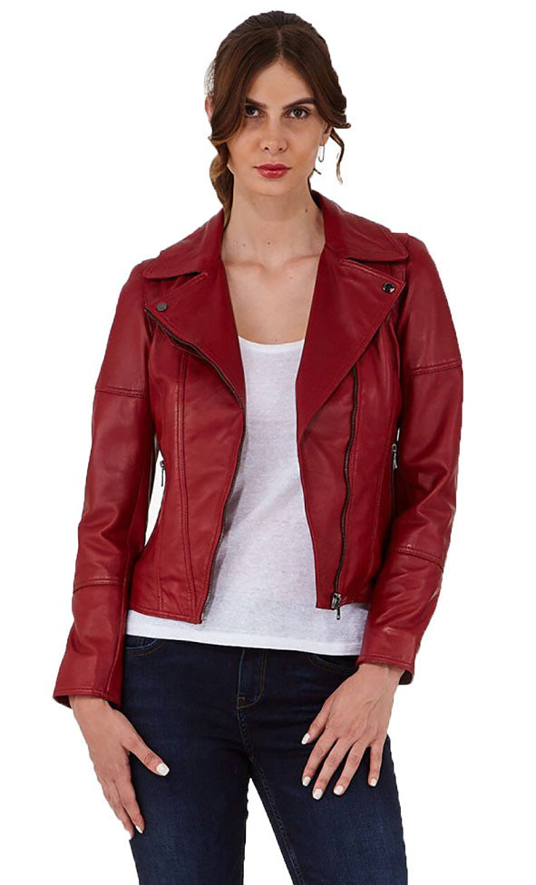 Women Genuine Leather Jacket WJ129 freeshipping - SkinOutfit