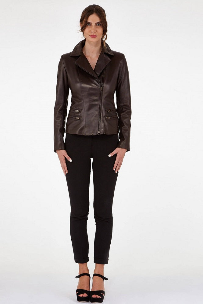 Women Genuine Leather Jacket WJ130 freeshipping - SkinOutfit