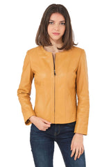 Women Genuine Leather Jacket WJ131 freeshipping - SkinOutfit