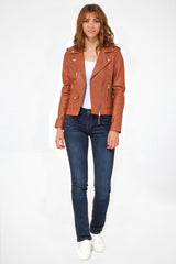 Women Genuine Leather Jacket WJ133 freeshipping - SkinOutfit