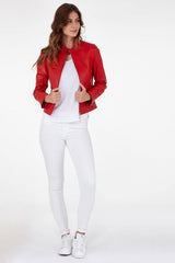 Women Genuine Leather Jacket WJ135 freeshipping - SkinOutfit