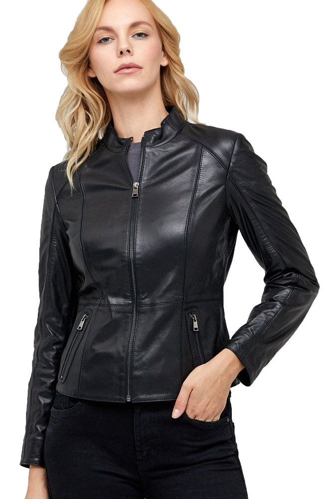 Women Genuine Leather Jacket WJ136 freeshipping - SkinOutfit