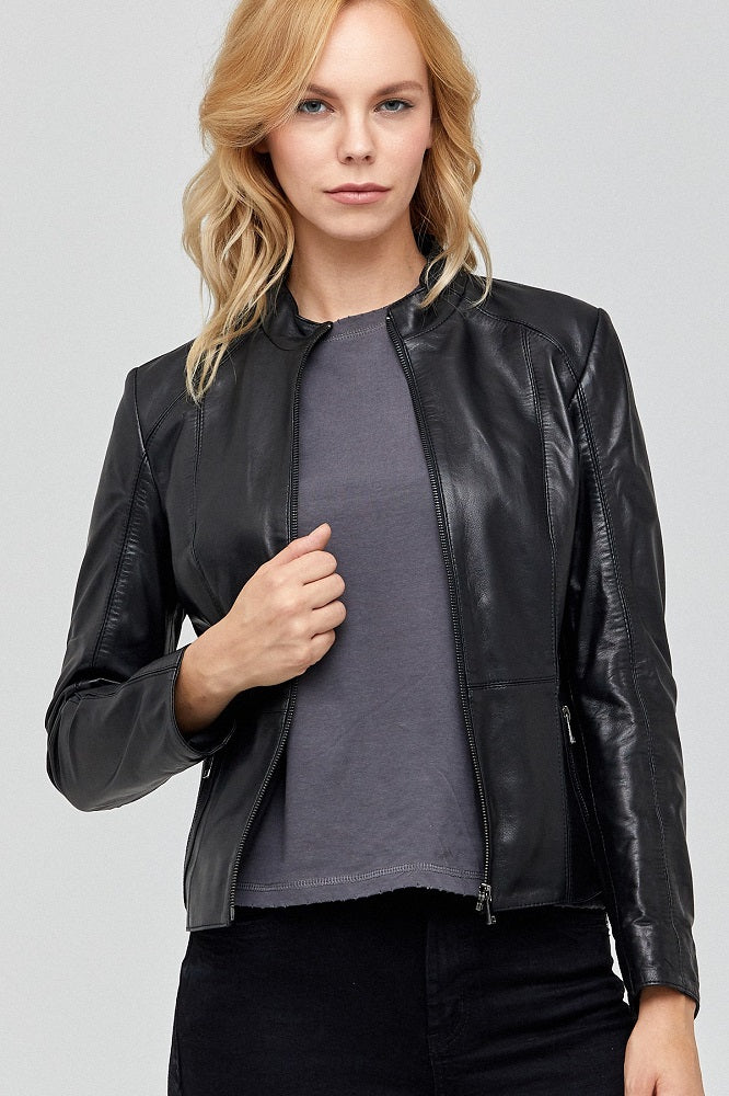 Women Genuine Leather Jacket WJ136 freeshipping - SkinOutfit