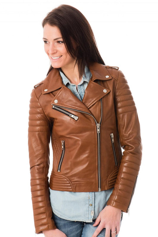Women Genuine Leather Jacket WJ 13 freeshipping - SkinOutfit