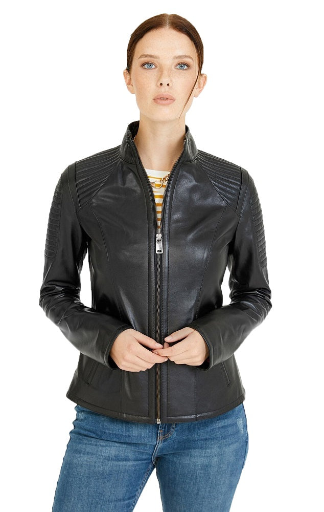 Women Genuine Leather Jacket WJ141 freeshipping - SkinOutfit