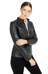 Women Genuine Leather Jacket WJ143 freeshipping - SkinOutfit