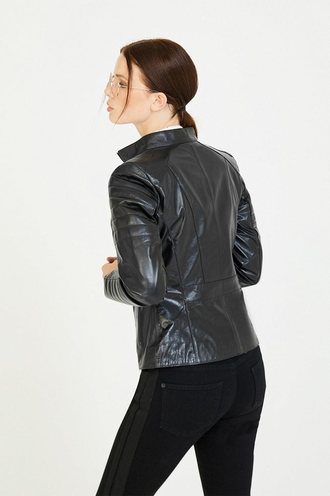 Women Genuine Leather Jacket WJ143 freeshipping - SkinOutfit