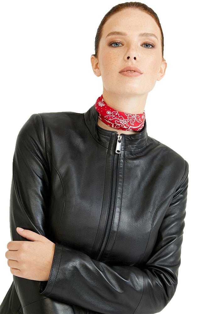 Women Genuine Leather Jacket WJ144 freeshipping - SkinOutfit