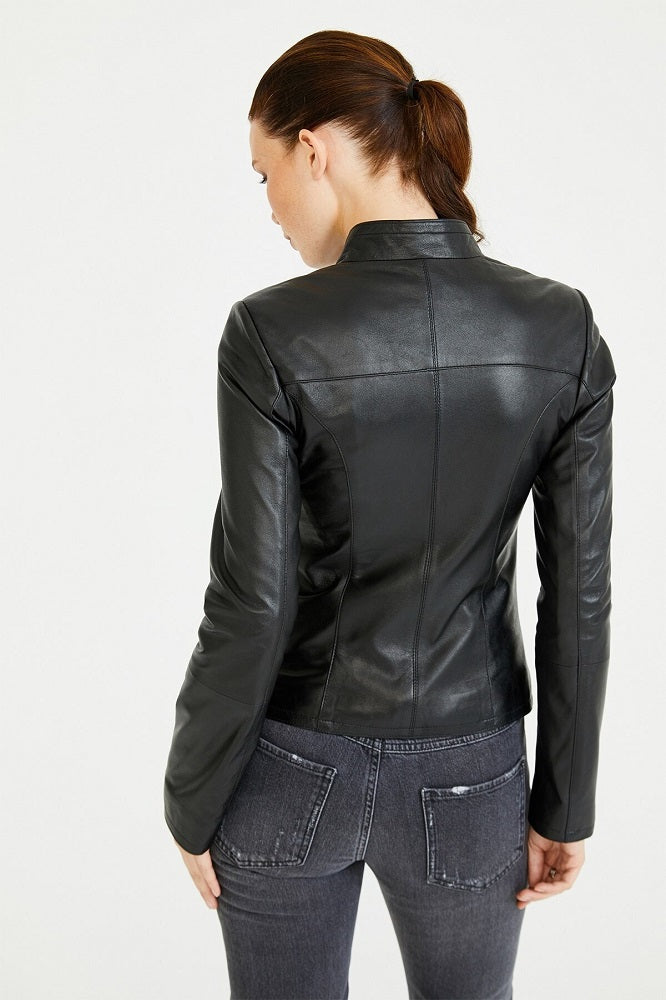 Women Genuine Leather Jacket WJ144 freeshipping - SkinOutfit
