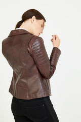 Women Genuine Leather Jacket WJ145 freeshipping - SkinOutfit