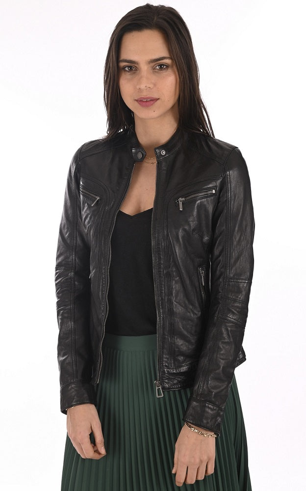 Women Genuine Leather Jacket WJ146 freeshipping - SkinOutfit