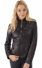 Women Genuine Leather Jacket WJ 16 freeshipping - SkinOutfit