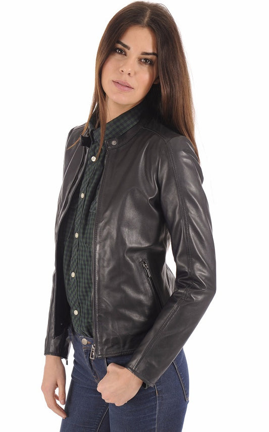 Women Genuine Leather Jacket WJ 17 freeshipping - SkinOutfit