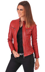 Women Genuine Leather Jacket WJ 19 freeshipping - SkinOutfit