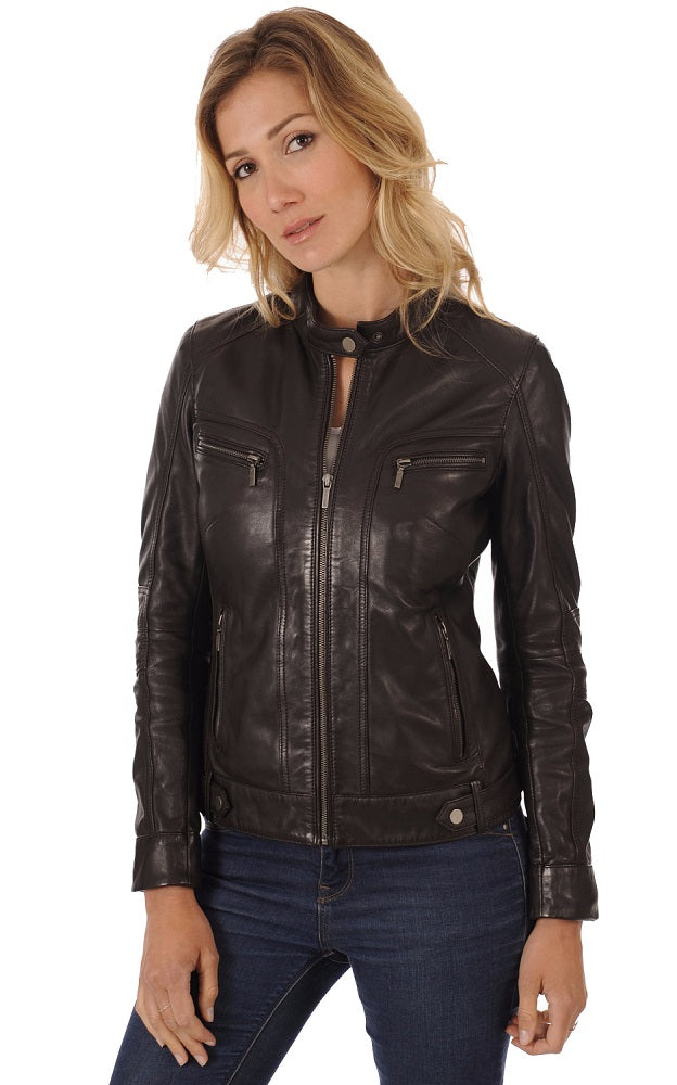 Women Genuine Leather Jacket WJ 20 freeshipping - SkinOutfit