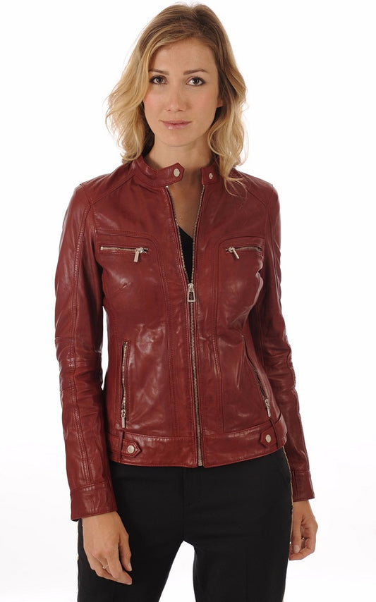 Women Genuine Leather Jacket WJ 24 freeshipping - SkinOutfit
