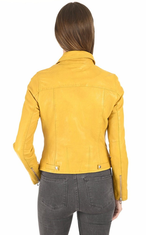 Women Genuine Leather Jacket WJ 25 freeshipping - SkinOutfit