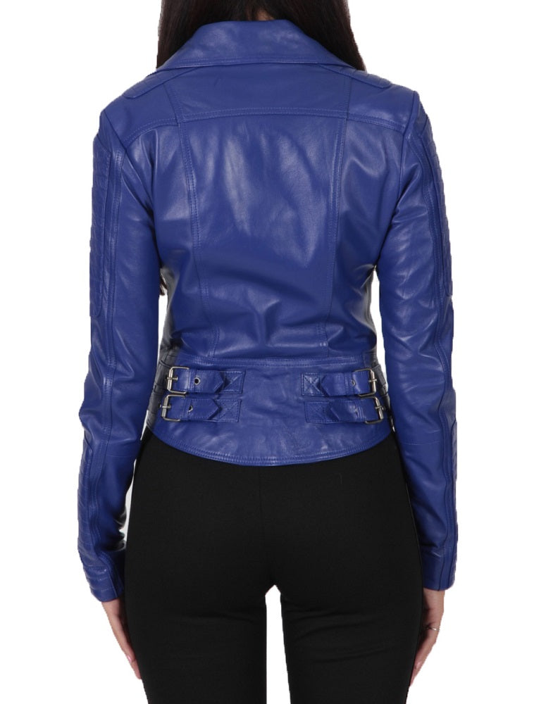 Women Lambskin Genuine Leather Jacket WJ270 SkinOutfit