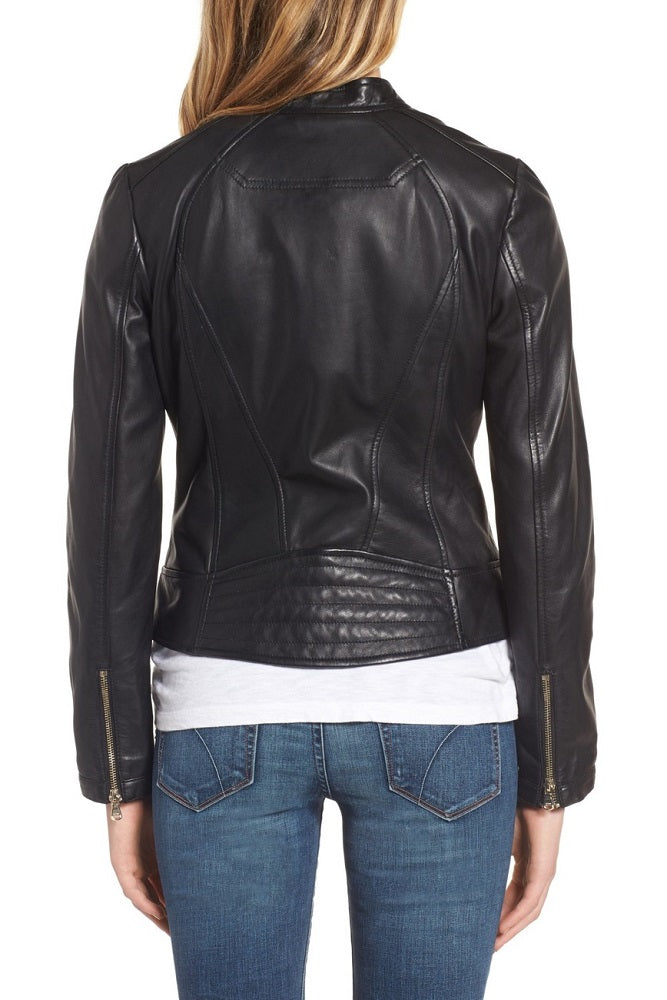 Women Lambskin Genuine Leather Jacket WJ271 SkinOutfit