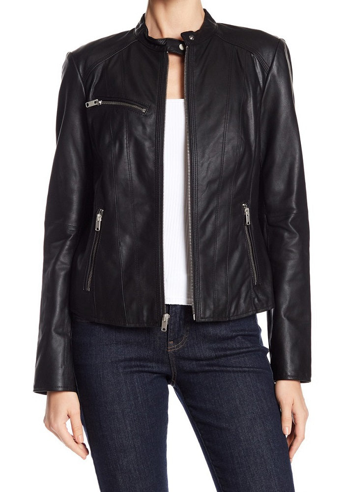 Women Lambskin Genuine Leather Jacket WJ274 SkinOutfit