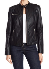 Women Lambskin Genuine Leather Jacket WJ275 SkinOutfit