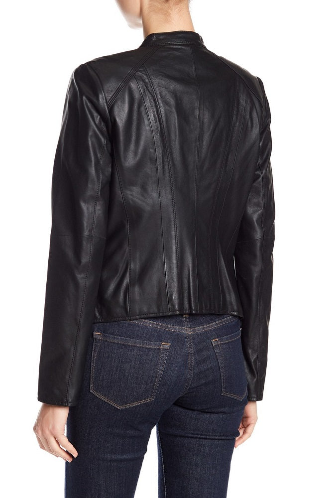 Women Lambskin Genuine Leather Jacket WJ275 SkinOutfit