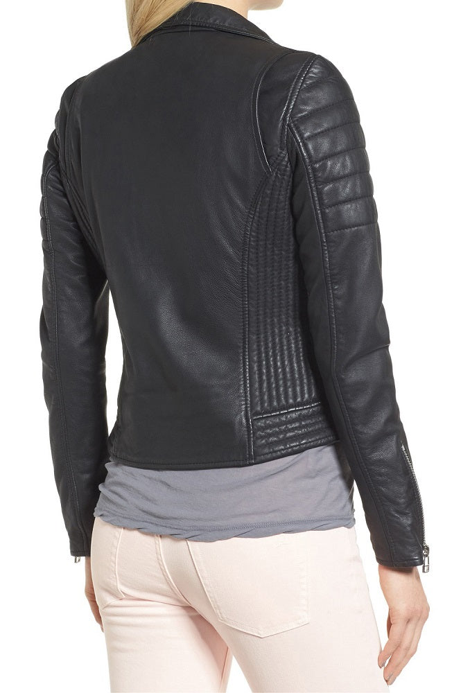 Women Lambskin Genuine Leather Jacket WJ277 SkinOutfit