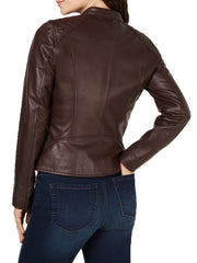 Women Lambskin Genuine Leather Jacket WJ279 SkinOutfit