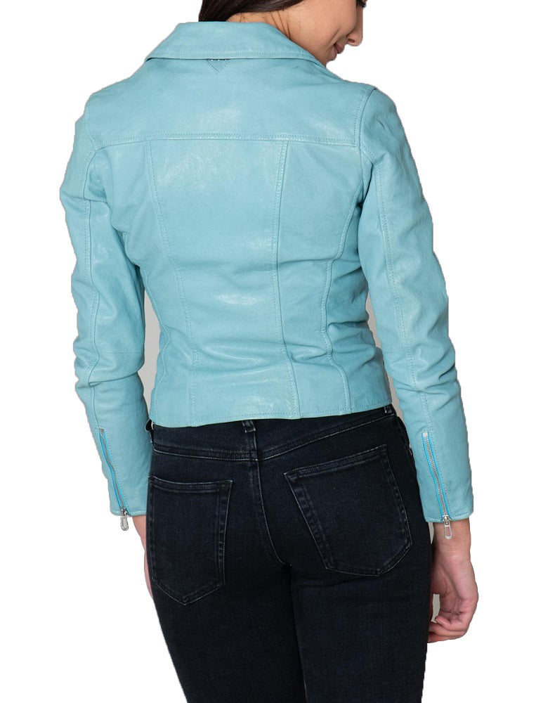 Women Lambskin Genuine Leather Jacket WJ284 SkinOutfit