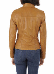 Women Lambskin Genuine Leather Jacket WJ289 SkinOutfit