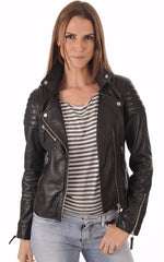 Women Genuine Leather Jacket WJ 28 freeshipping - SkinOutfit