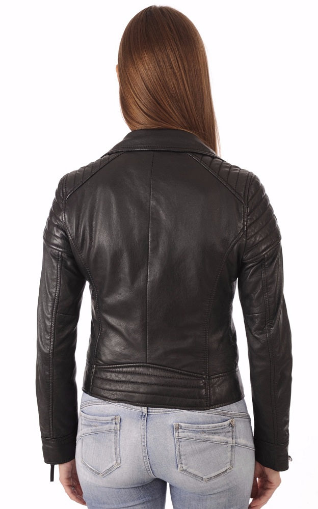 Women Genuine Leather Jacket WJ 28 freeshipping - SkinOutfit