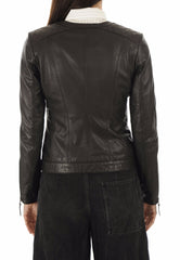 Women Lambskin Genuine Leather Jacket WJ290 SkinOutfit